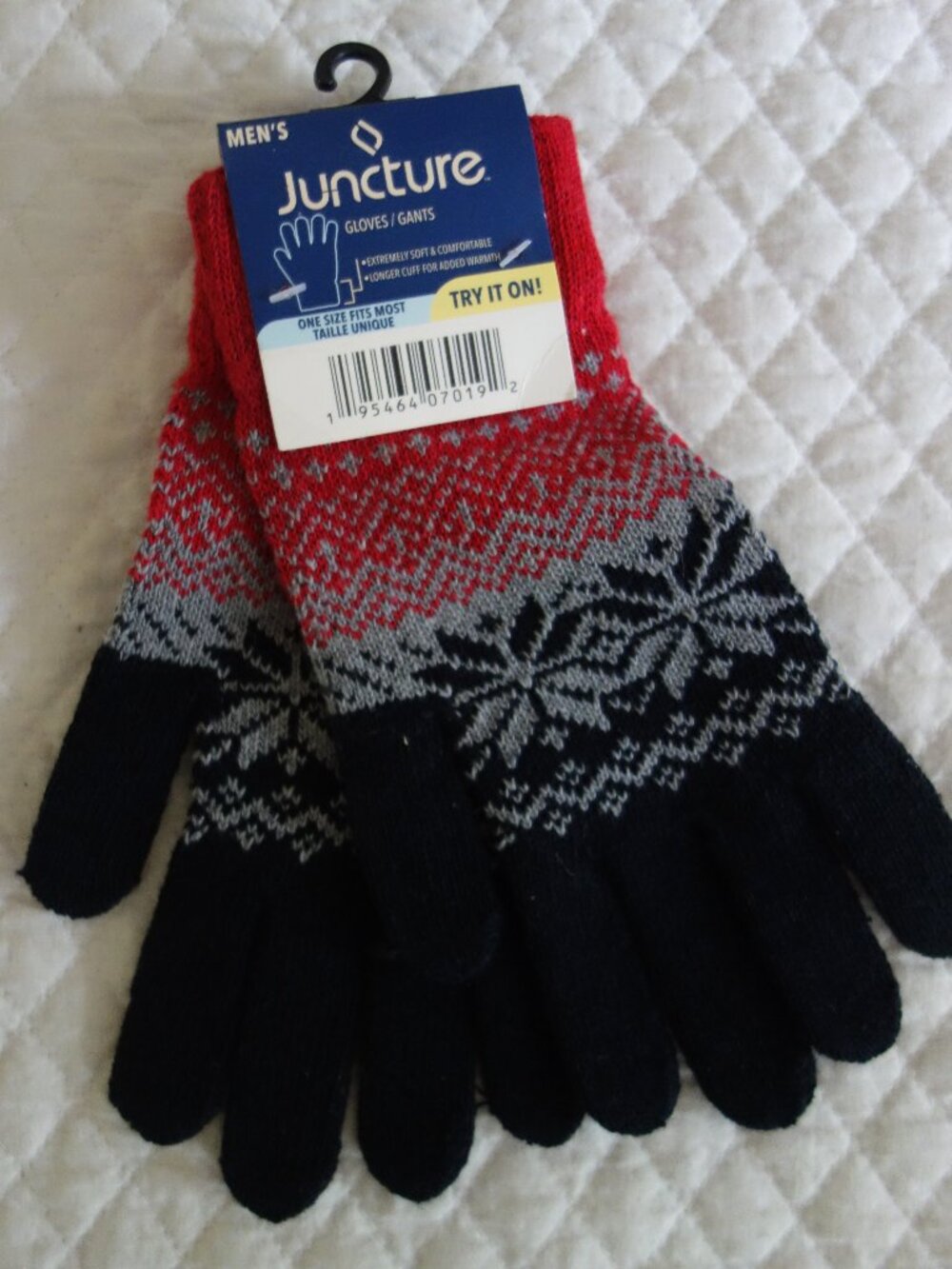NWT JUNCTURE Nordic Print Knit Gloves – Men’s